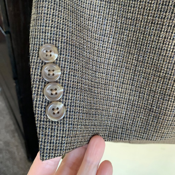 Chaps 100% Wool Blazer Sport Coat Jacket Sz.44L Brown Tweed Pattern 2 Button - Picture 5 of 10